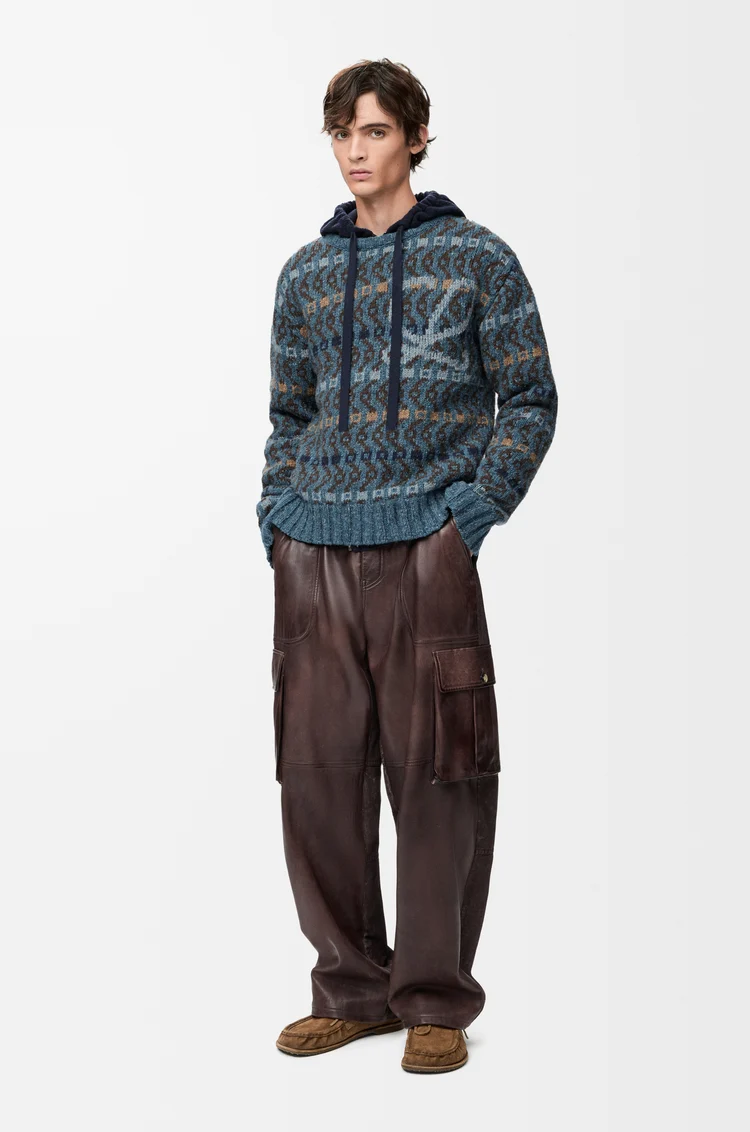 LOEWE Jersey en mezcla de lana Azul/Multicolor