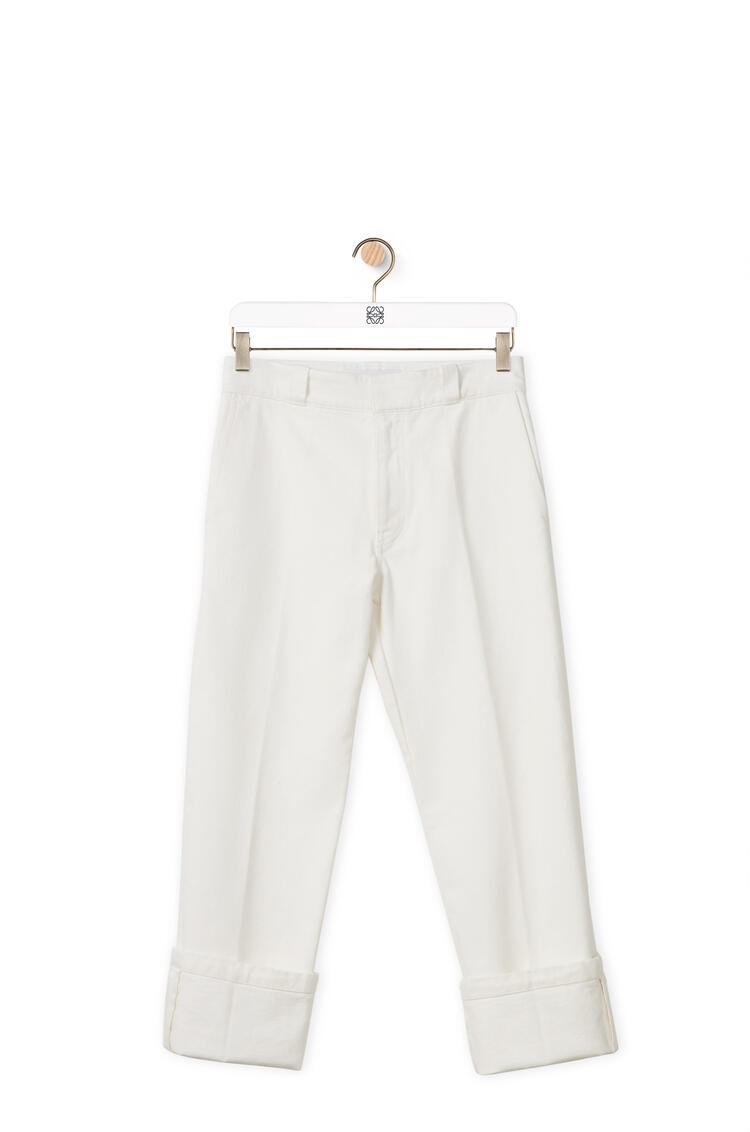 LOEWE Pantalón en dril de algodón Blanco pdp_rd