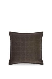 LOEWE Anagram cushion in wool 黑色/灰色