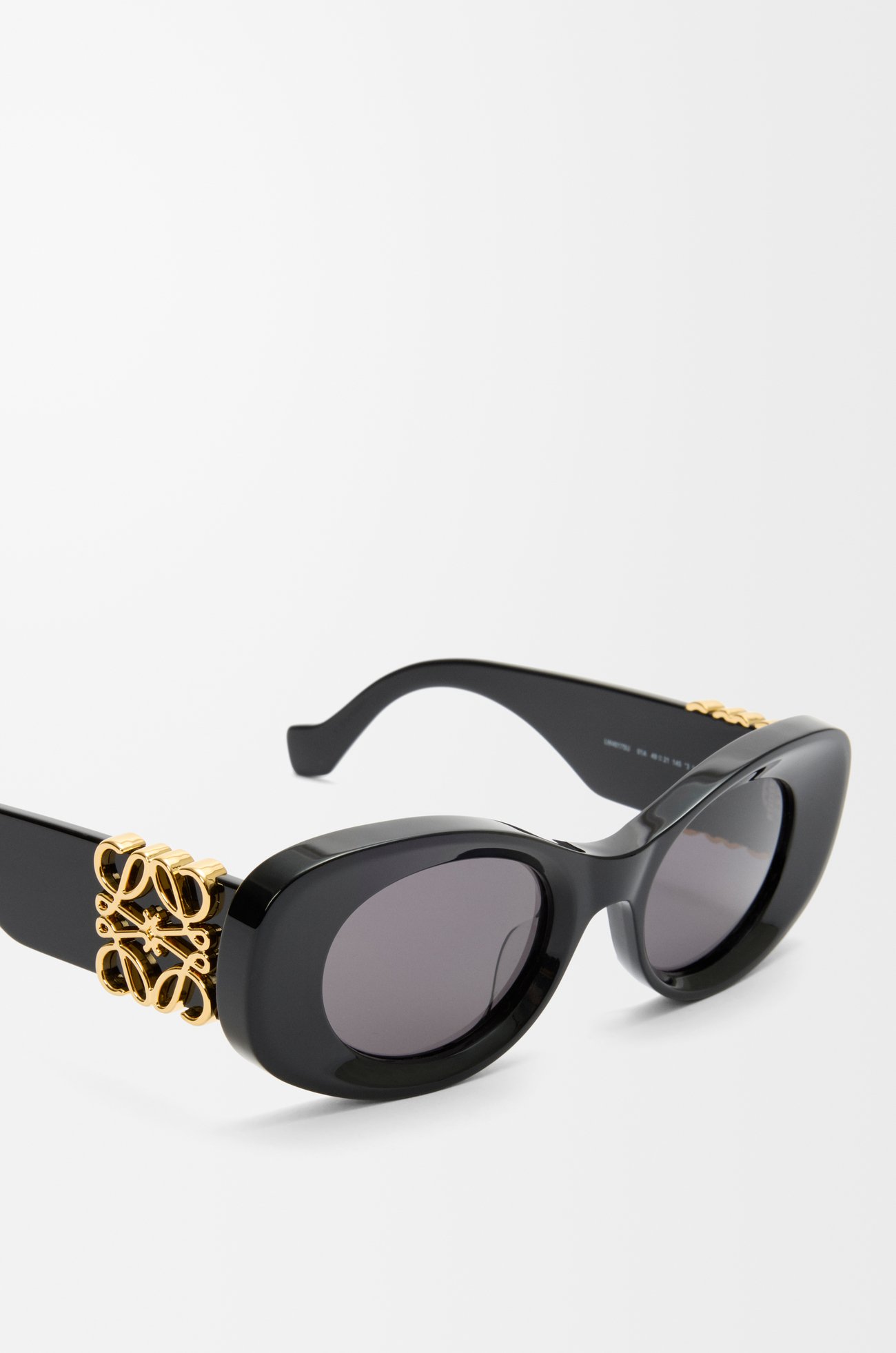 LOEWE Gafas de sol Beveled Oval Maxi Anagram Negro