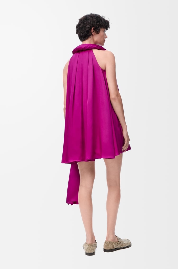 LOEWE Trapeze dress in silk Pink