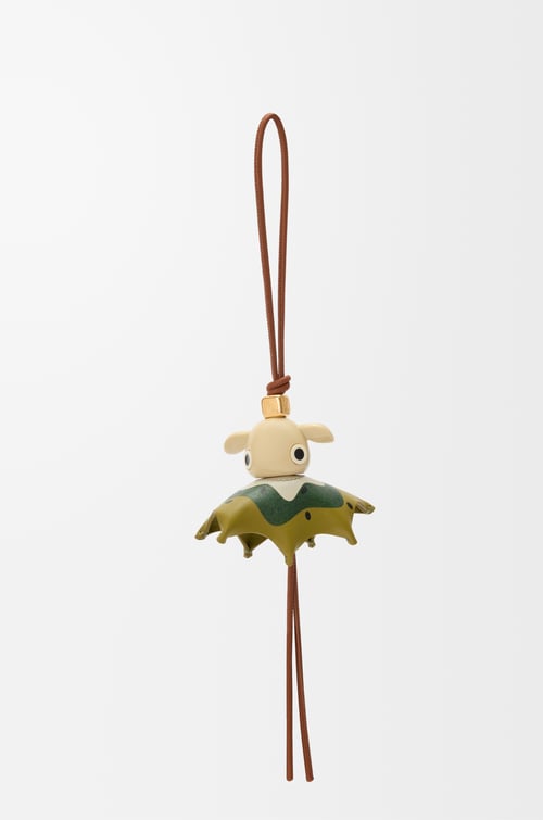 LOEWE Kiwi Puzz charm Tan/White