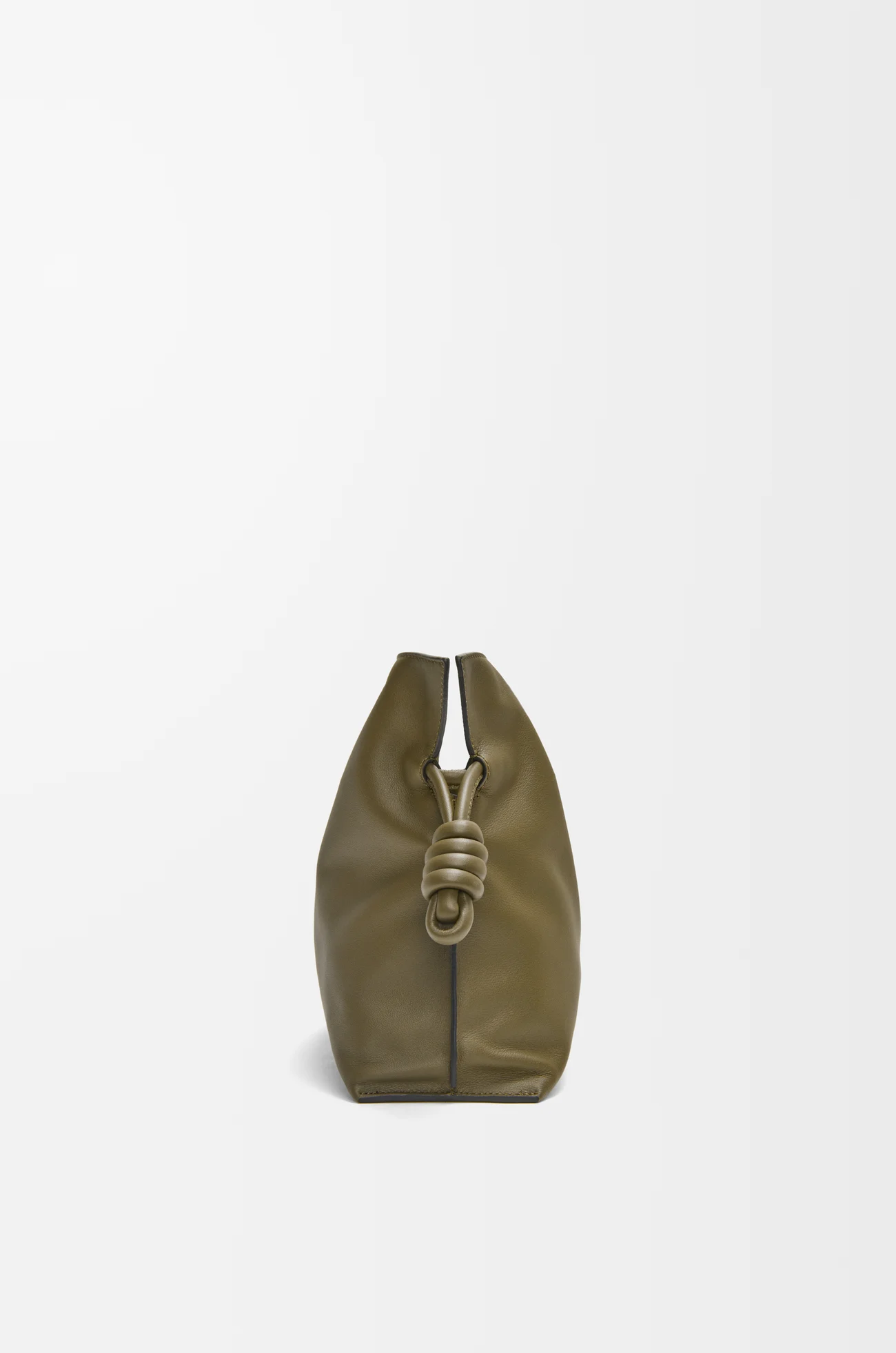 LOEWE Medium Flamenco clutch in nappa calfskin Dark Khaki