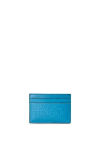 LOEWE Repeat plain cardholder in embossed silk calfskin Lagoon Blue pdp_rd