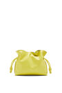 LOEWE Mini Flamenco clutch in nappa calfskin Lime Yellow