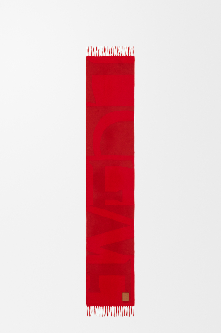 LOEWE Scarf in cashmere Red/Dark Red