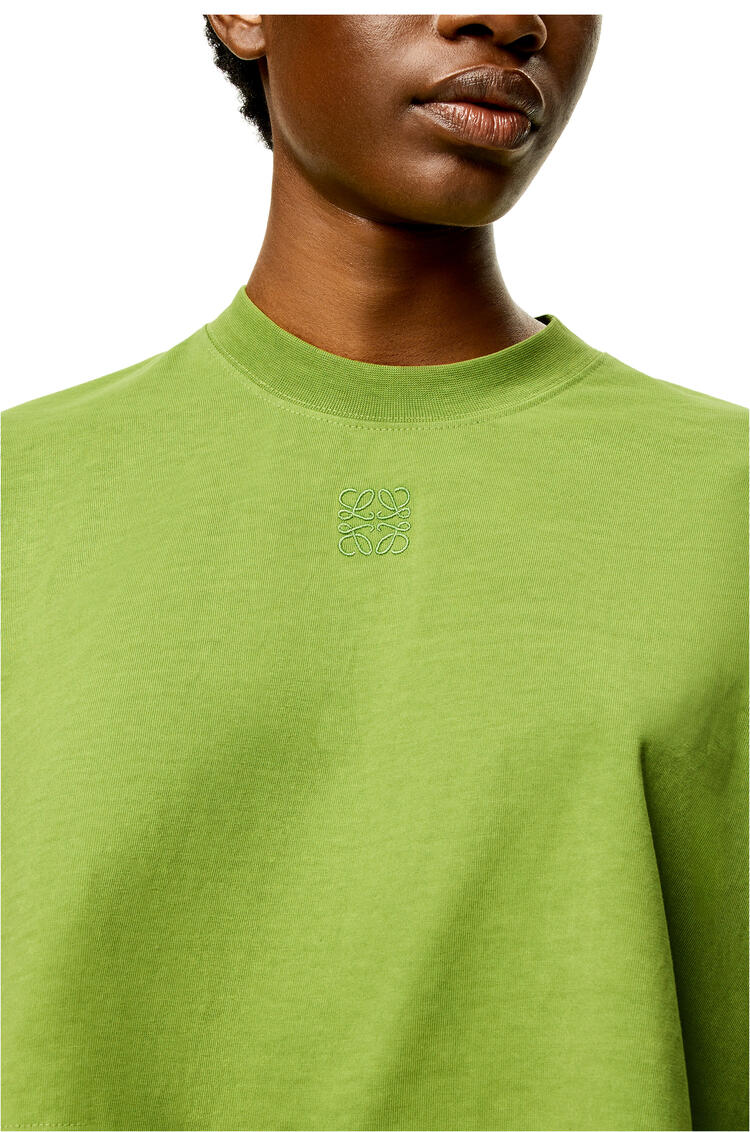 LOEWE 棉質 Anagram 短版 T 恤 Green Bean