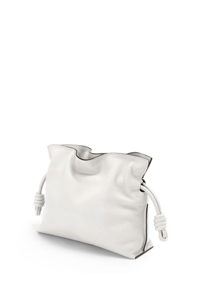 LOEWE Mini Flamenco clutch in nappa calfskin Soft White