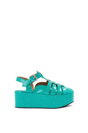LOEWE Wedge sandal in calfskin Turquoise plp_rd