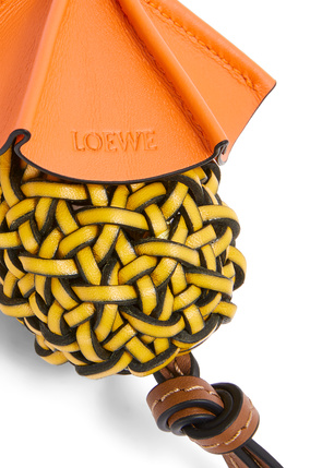 LOEWE Pineapple cocktail charm in calfskin and brass Yellow plp_rd