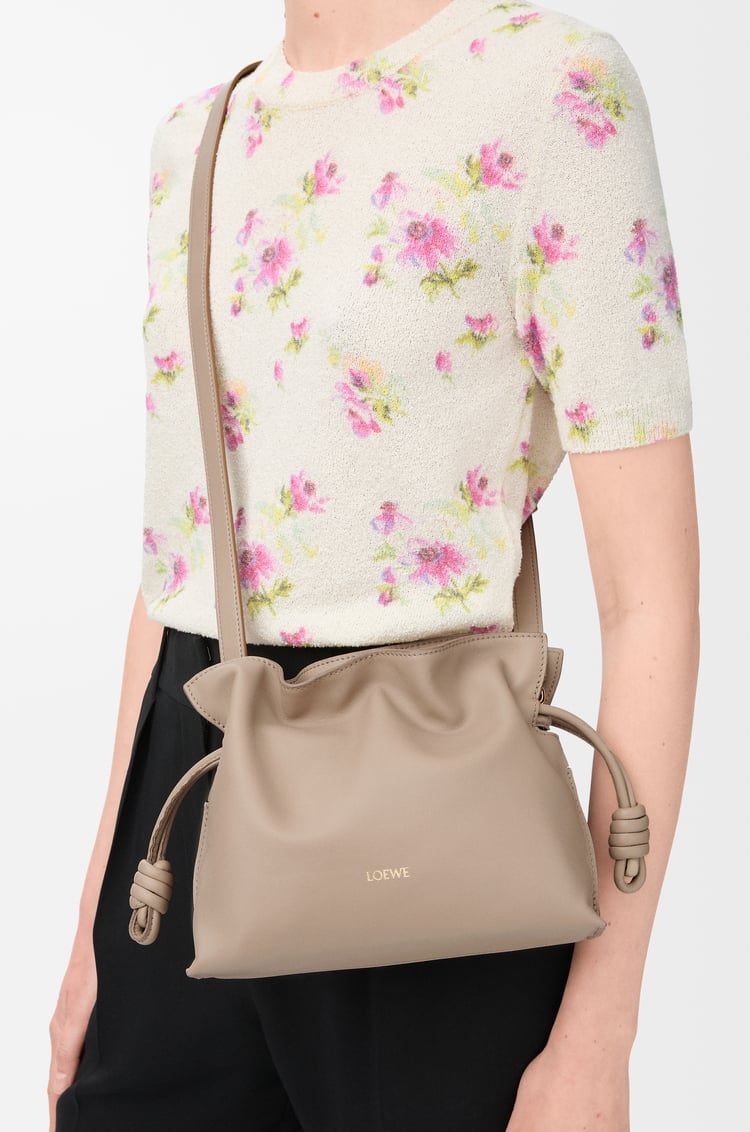 LOEWE Mini Flamenco clutch in nappa calfskin Sand