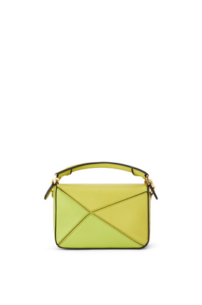 LOEWE Mini Puzzle bag in classic calfskin Lime Yellow/White plp_rd