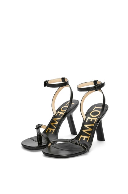 LOEWE Petal stiletto sandal in lambskin Black plp_rd