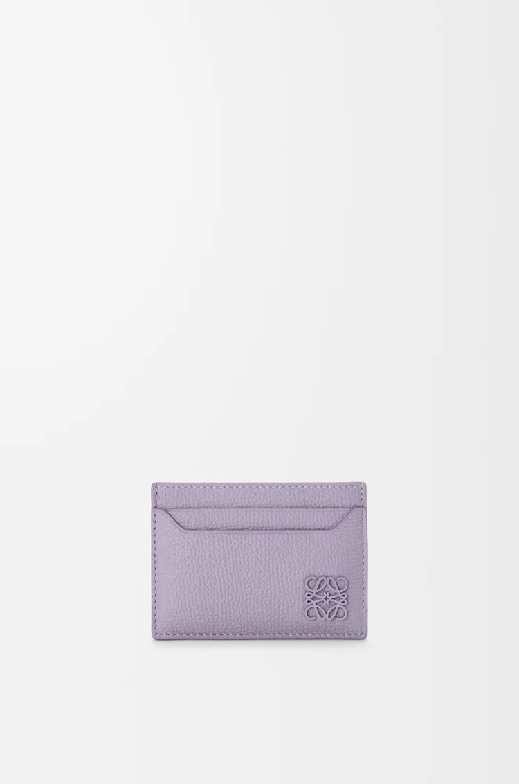 LOEWE Anagram plain cardholder in pebble grained calfskin Dirty Mauve