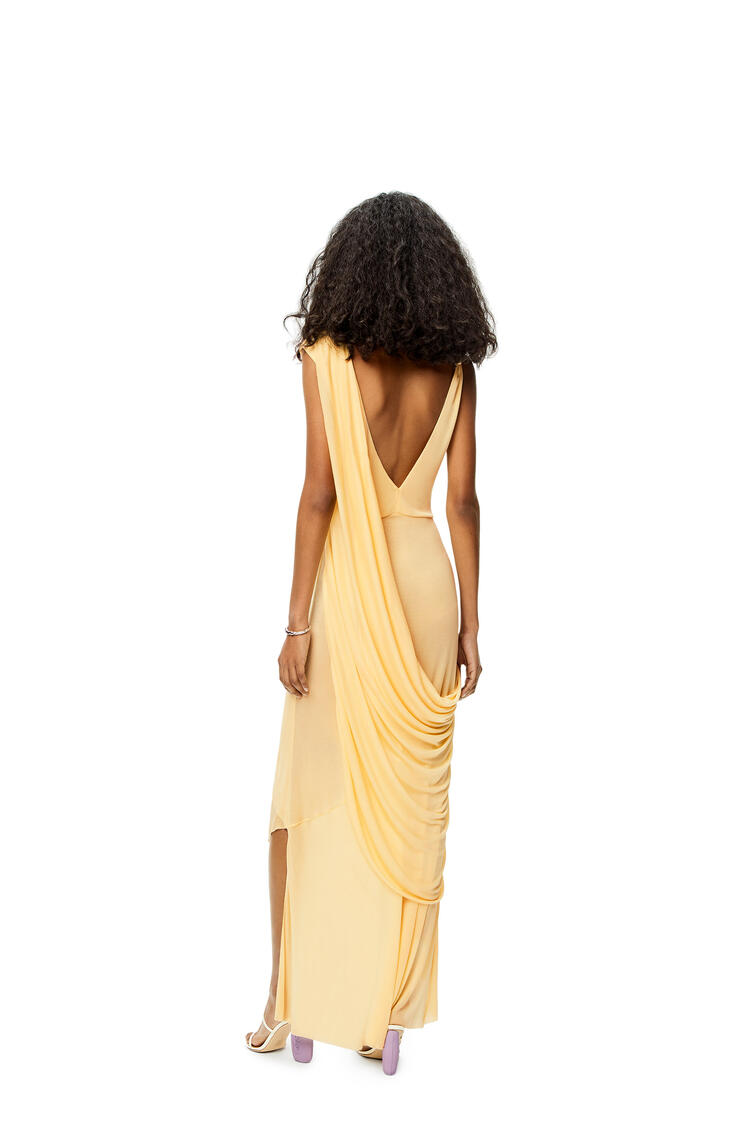 LOEWE Chain draped dress in viscose Light Yellow pdp_rd