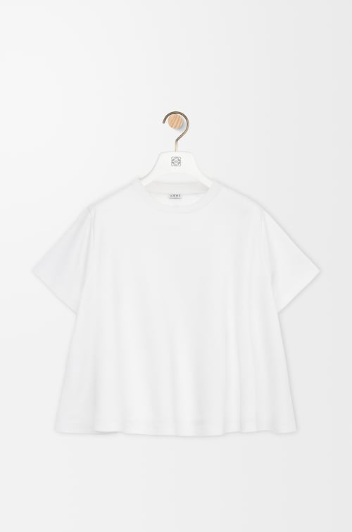 LOEWE Top trapecio en mezcla de algodón Blanco