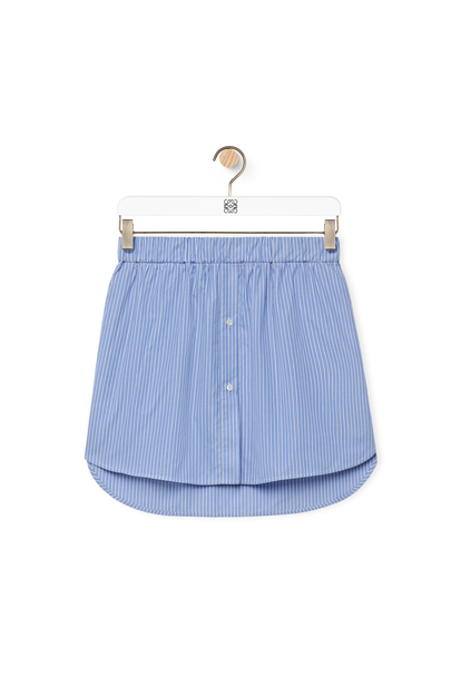 LOEWE Skirt in striped cotton Blue/White