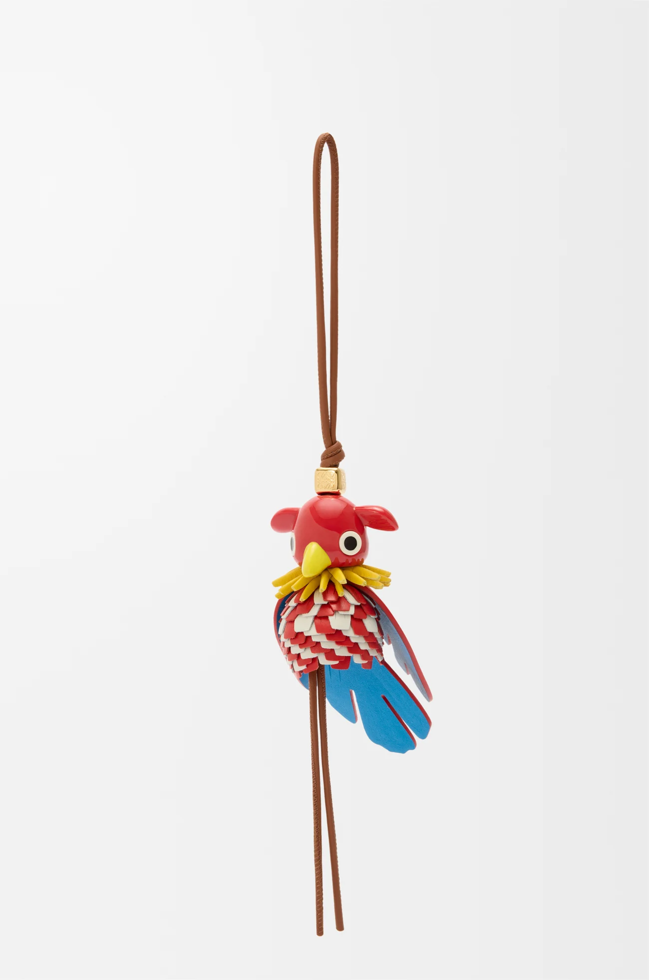 LOEWE Parrot Puzz charm Tan/Red