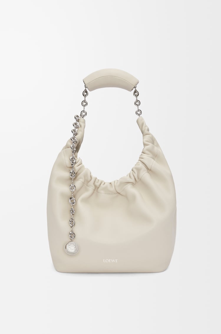 LOEWE Small Squeeze bag in mellow nappa lambskin Sea Salt