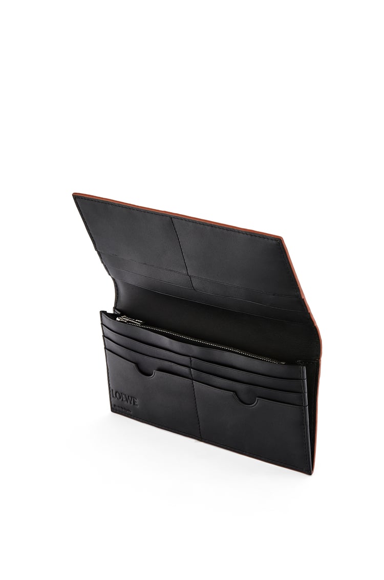 LOEWE パズルステッチ ロング ホリゾンタル ウォレット  (スムースカーフ) ブラック