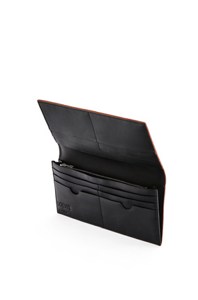 LOEWE Puzzle stitches long horizontal wallet in smooth calfskin Black plp_rd