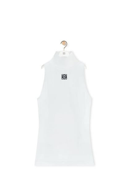 LOEWE High neck top in cotton blend White