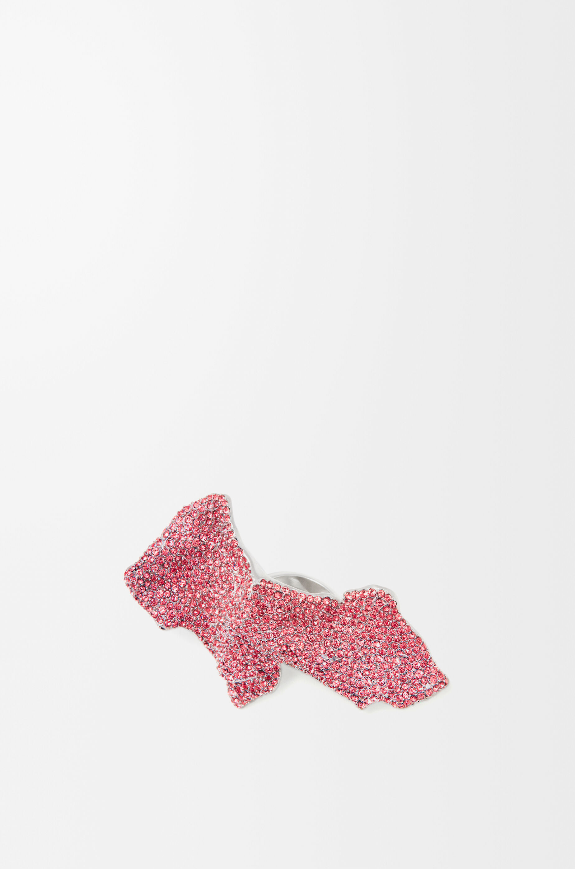 Glitter Fragment large ring in sterling silver and crystals Silver 