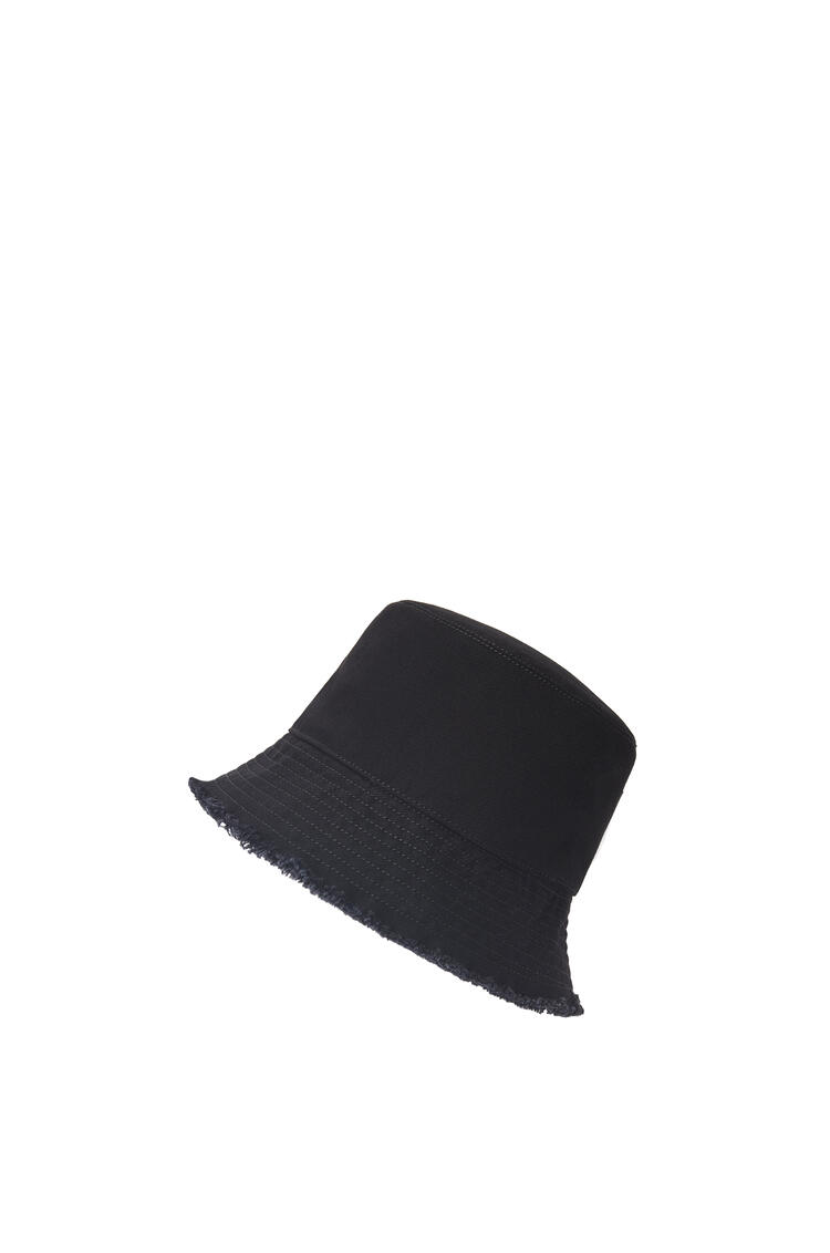 LOEWE Bucket hat in denim calfskin Black
