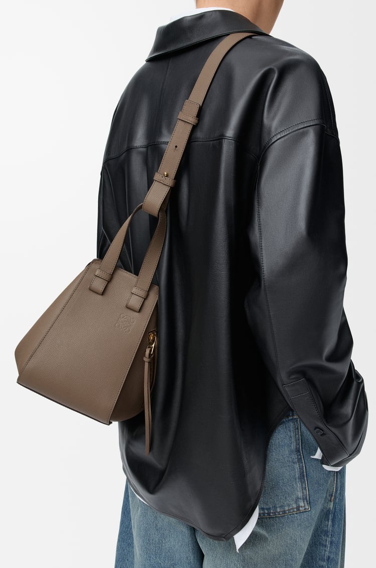 LOEWE Compact Hammock bag in soft grained calfskin Taupe