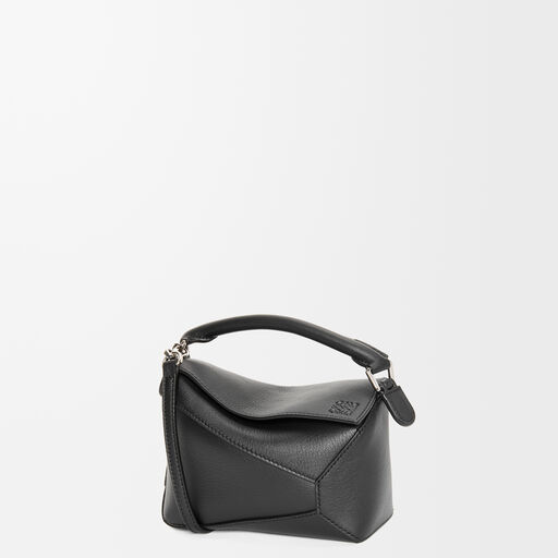 パズルエッジ バッグ ミニ（クラシックカーフ） ブラック - LOEWE