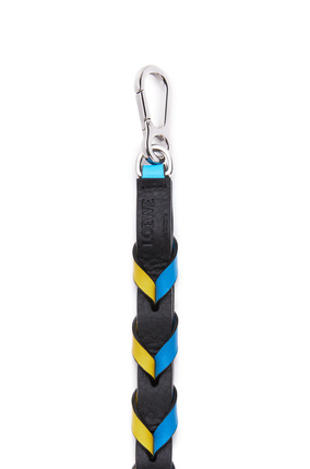 LOEWE Thin Braided strap in classic calfskin Topaz Blue/Yellow plp_rd