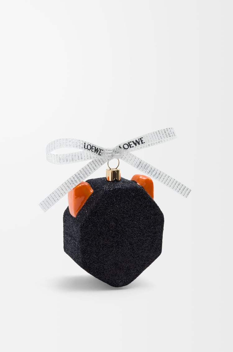 LOEWE Bola Futurist Cat en vidrio soplado Negro/Verde