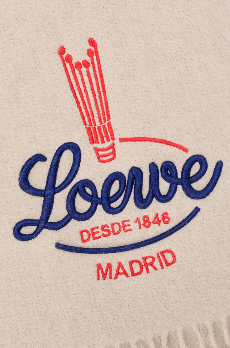 LOEWE Bufanda en alpaca Beige Claro