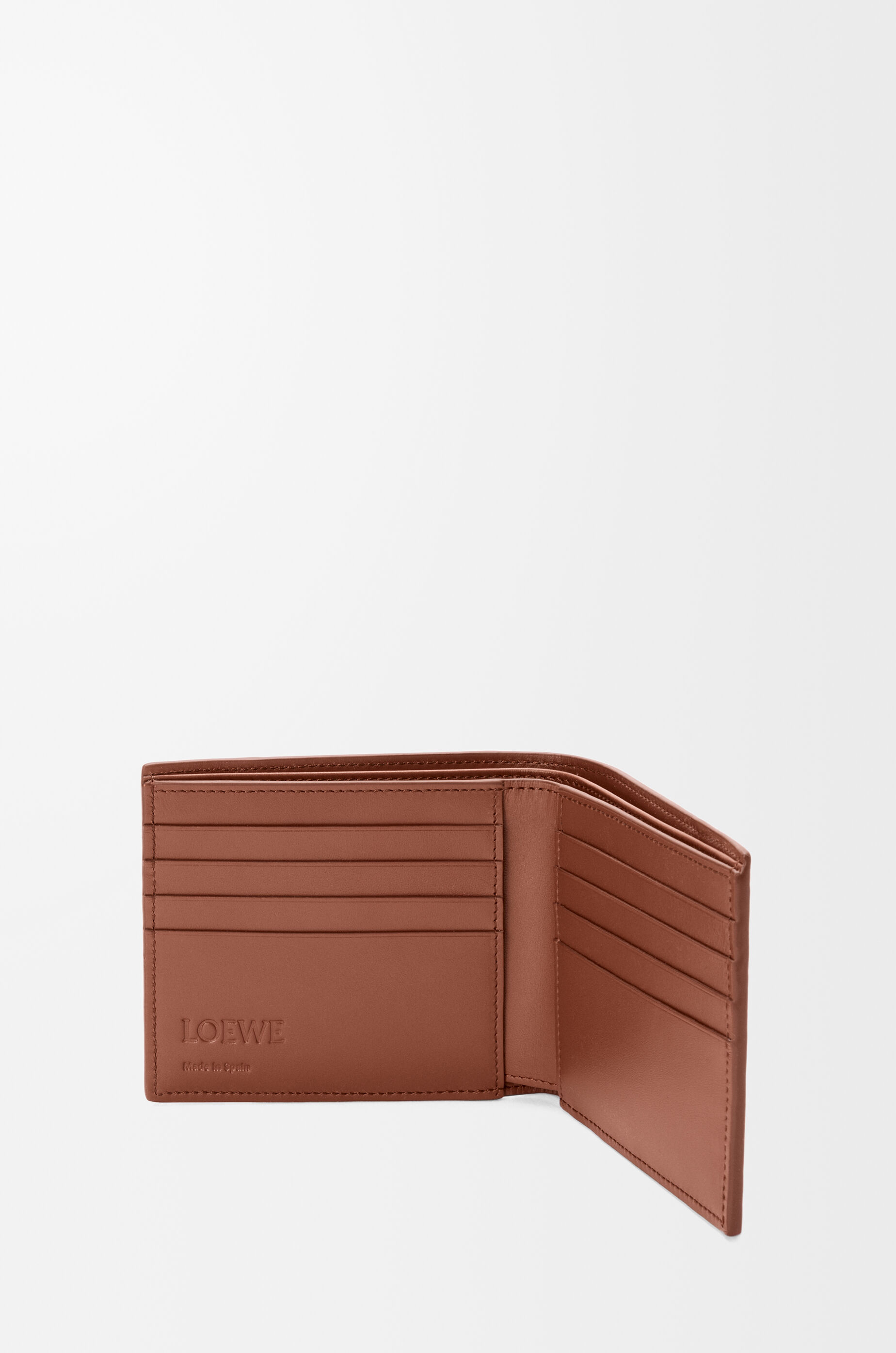 Puzzle bifold wallet in classic calfskin Red - LOEWE