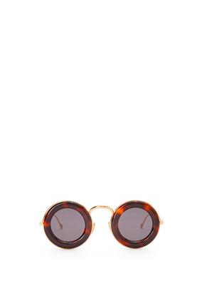 LOEWE Round sunglasses in acetate and metal Shiny Classic Havana plp_rd