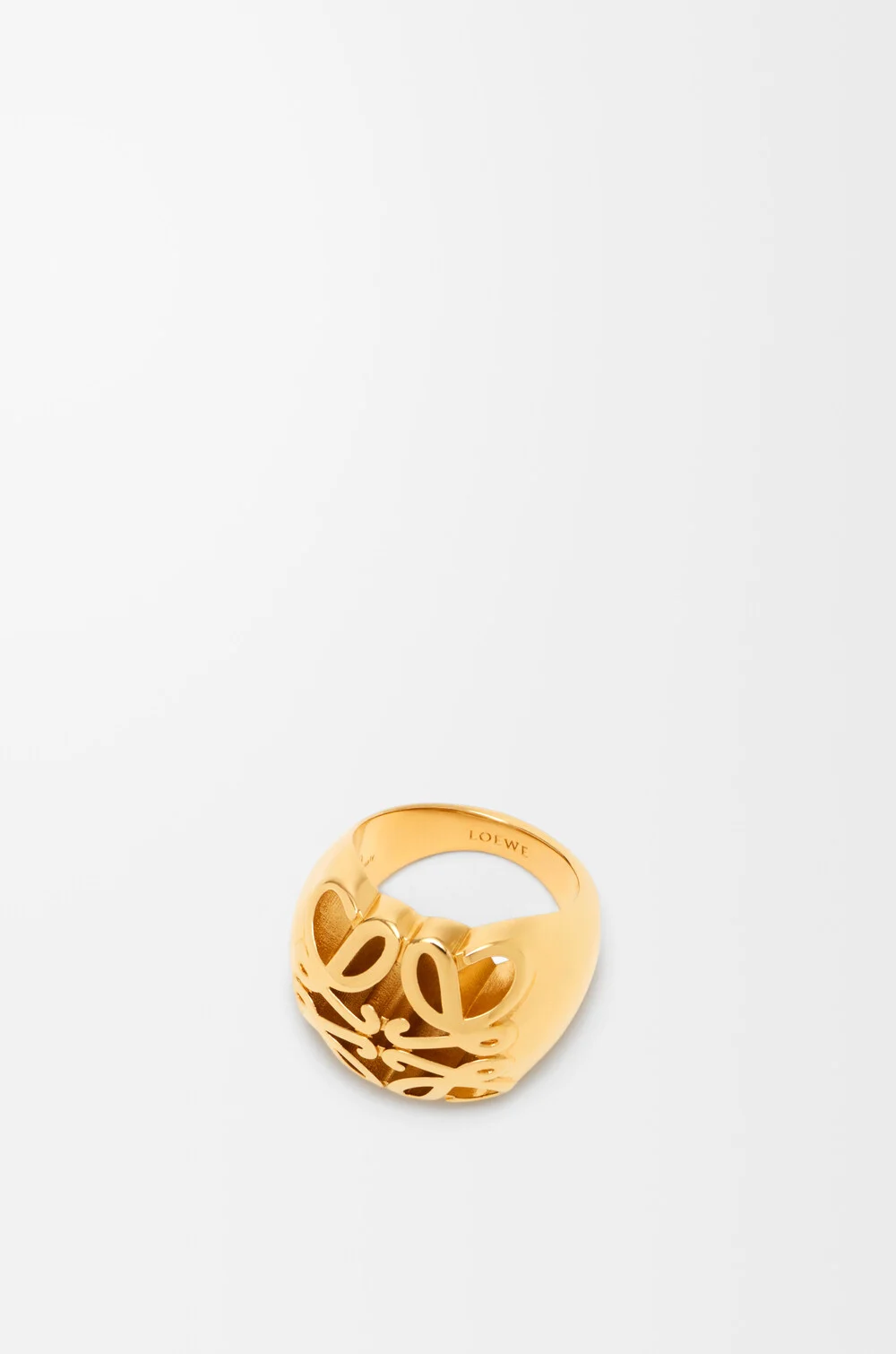 Anagram Bombé signet ring Gold - LOEWE USA Official Website