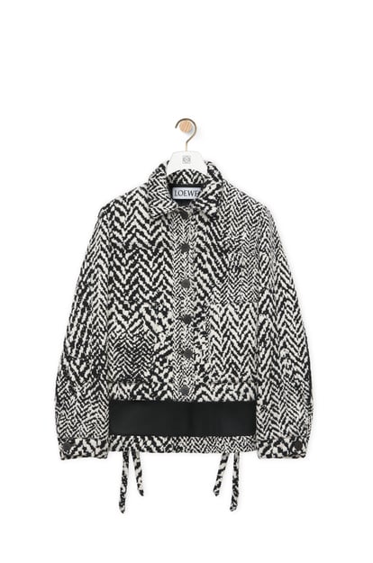 LOEWE Workwear jacket in wool blend 黑色/白色 plp_rd
