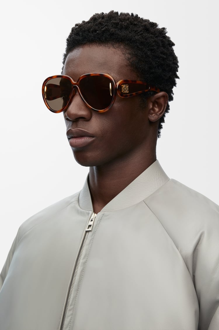 LOEWE Pilot Mask sunglasses Dark Havana