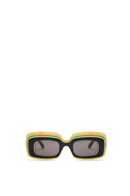 LOEWE Multilayer Rectangular sunglasses in acetate 多色/黑色 plp_rd