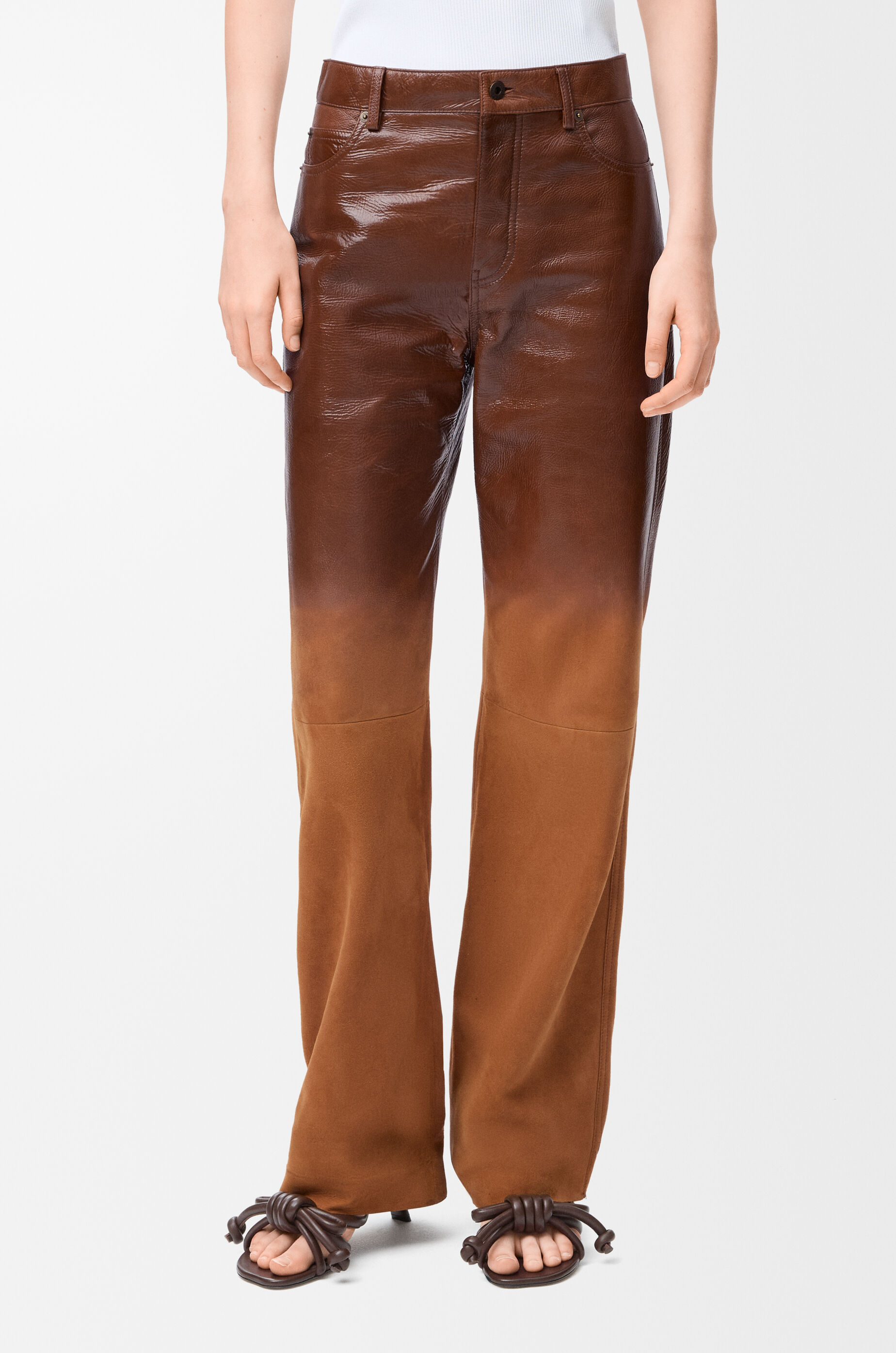 トラウザーズ（スエードラム） ブラウン - LOEWE Japan official website