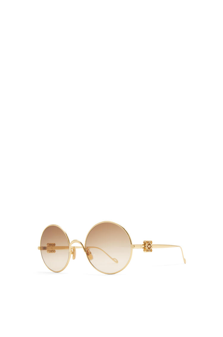 LOEWE Anagram round sunglasses in acetate and metal Gradient Brown