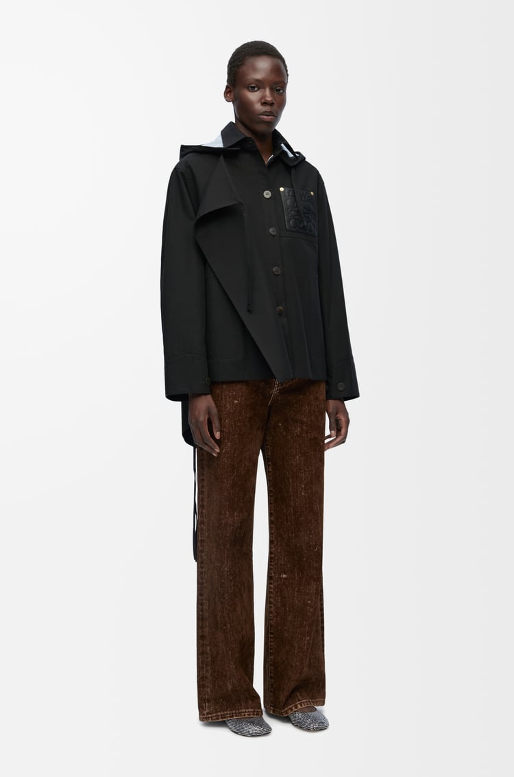 LOEWE Hooded parka in cotton Black