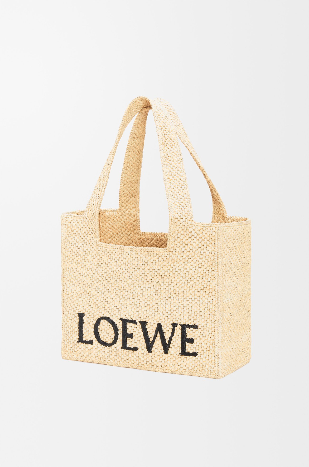 LOEWE Medium LOEWE Font tote in raffia Natural