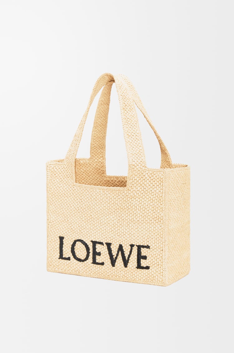 LOEWE Medium LOEWE Font tote in raffia Natural