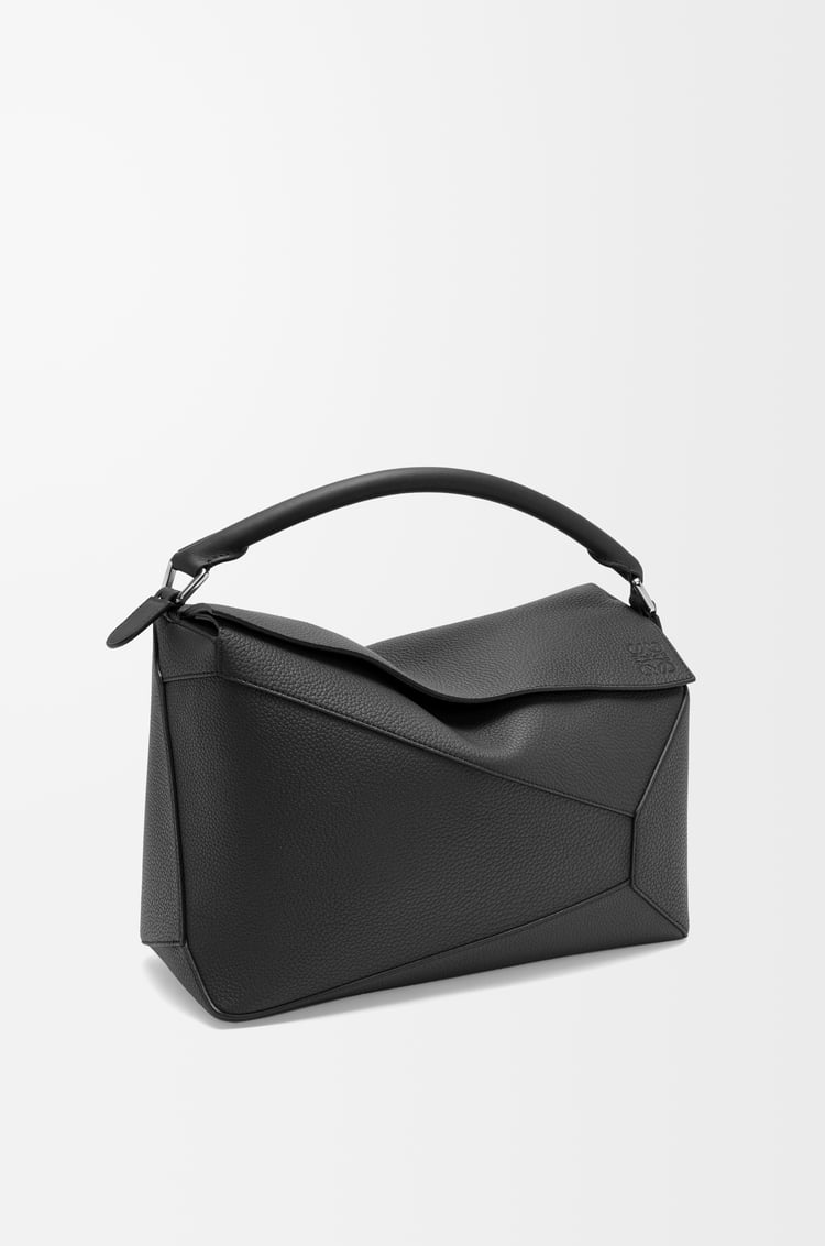 LOEWE Bolso Puzzle grande en piel de ternera Negro