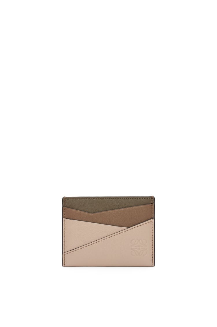 LOEWE Puzzle plain cardholder in classic calfskin Winter Brown/Sand