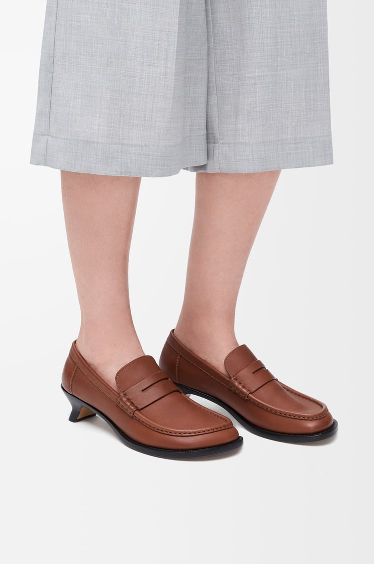 LOEWE Campo loafer in soft calfskin Rust