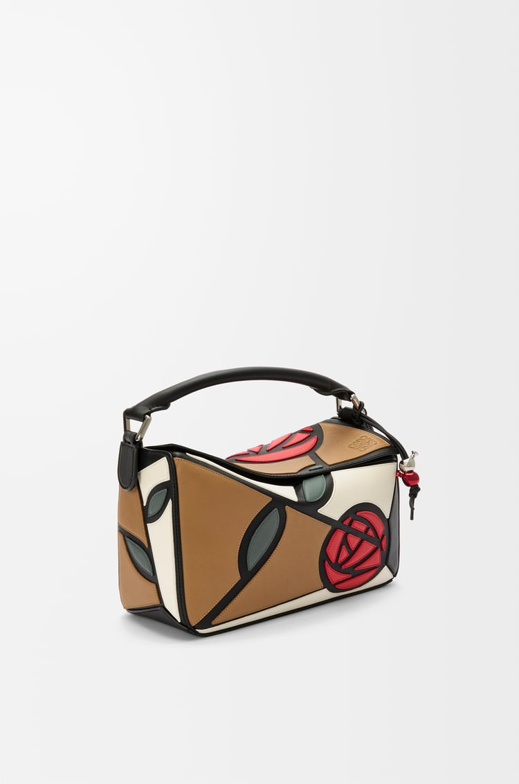 LOEWE Puzzle 10 Mackintosh re-edition in classic calfskin Mocca/Multicolor