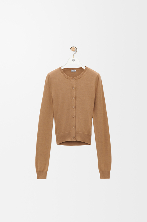 ドレープ カーディガン（カシミヤ&シルク） ブラウン - LOEWE 