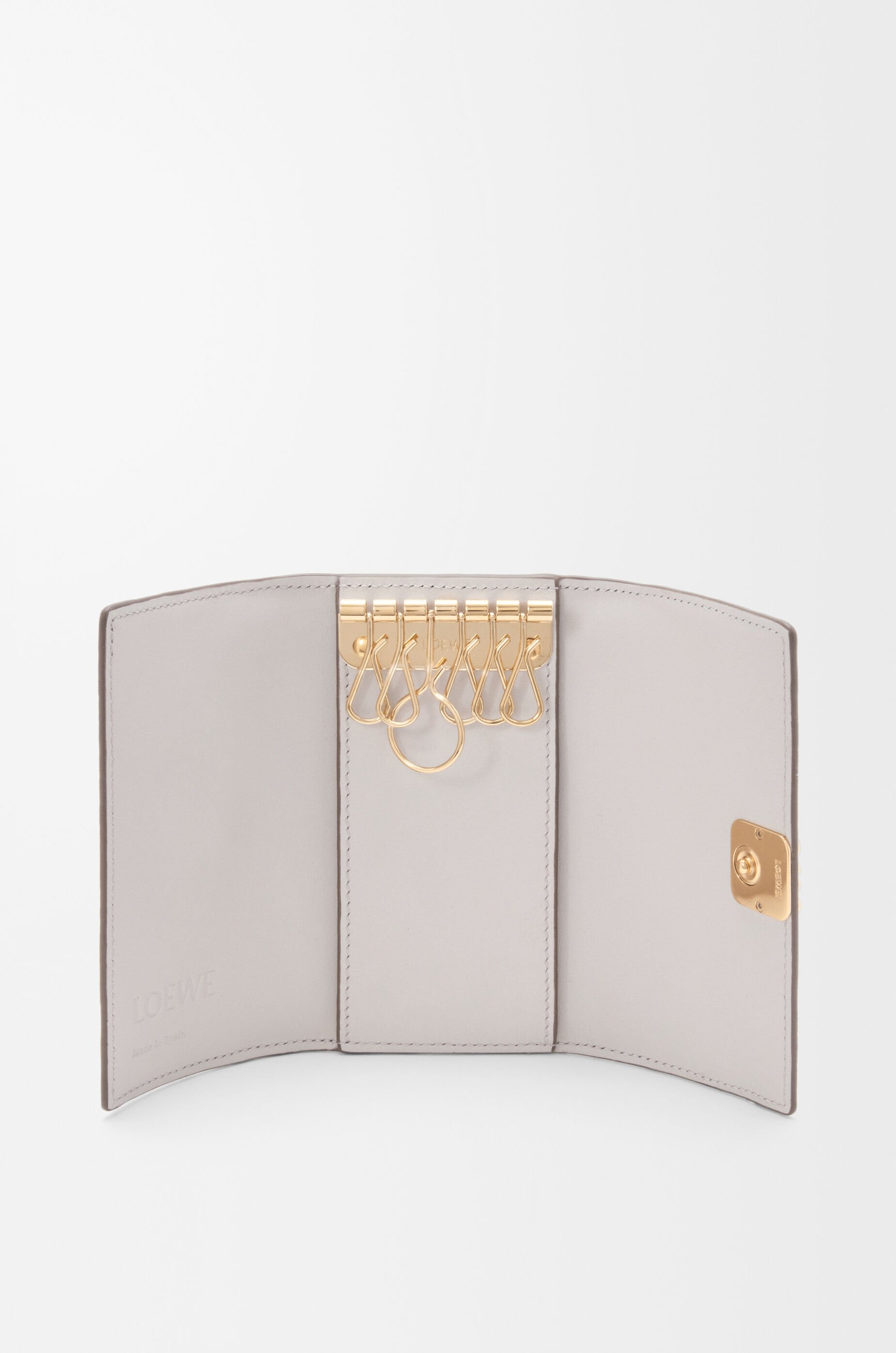 アナグラム キーケース（ペブルグレインカーフ） グレー - LOEWE